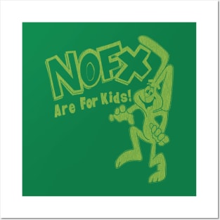 90s nofx are for kids green Posters and Art